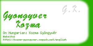 gyongyver kozma business card