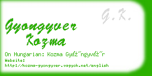 gyongyver kozma business card